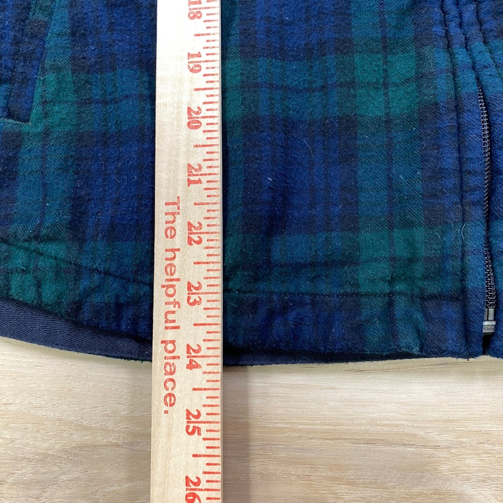L.L. Bean Flannel Hoodie Womens Small Heritage Cotton Relaxed Fit Scotch Plaid - Picture 6 of 9